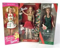 Selection of Holiday Barbies