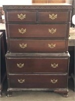 Six Drawer Chest with Metal Pulls