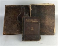 Antique Bibles and Baptist Hymnal Book