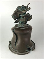 Signed Sculptured Bell Jar with Lid