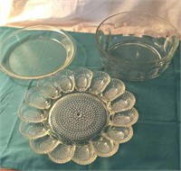 Lot of Assorted Clear Glass Dishes