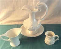 Lot Of White Porcelain Pitchers