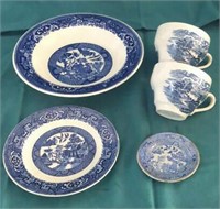 Assorted Lot of Willow Ware