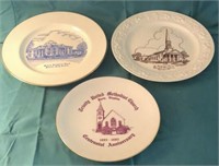 Lot of 3 Picture Collector Church Plates