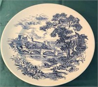 Wedgwood England Blue And White Plate