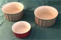 Lot of 3 Stone Ware Baking Dishes