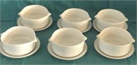 Set of 6 Bennington Potters Saucers & Bowls
