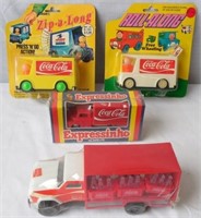 Lot of 4 Coca-Cola Trucks New in Packaging