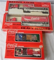 Pair of Coca- Cola Trucks/ Pair of Train Cars