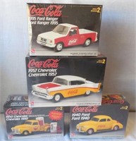 Lot of 4 Coca-Cola Cola Model Trucks/Cars