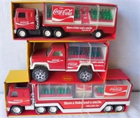 Lot of 3 Buddy L Coca-Cola Trucks NIB