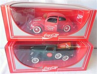 Pair of Coca-Cola Die Cast Cars NIB
