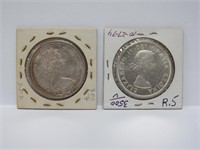 2 Canadian B.C. SIlver Dollars