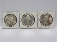 3 Canadian Silver Dollars