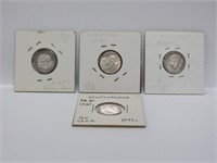 Newfoundland 10 Cent Silver, 4 coins