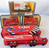 Lot of 4 Corgi Coca-Cola Trucks in original boxes