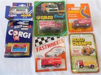 Asstd. Lot of 6 mixed Die-Cast and Plastic Coca