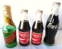 Lot of 4 Coca-Cola Bottles-1 w/Star of David/