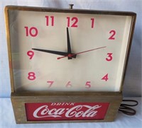 Coca-Cola Clock-Synchron/Electric-12" x 10 1/2"