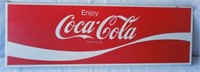 Coca-Cola Sign/Machine Cover-Metal- 30" x 10"