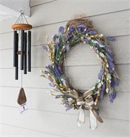 Wind chime & wreath 18" d