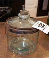 Glass kerosene oil stove bottle? 9" t x 7" d