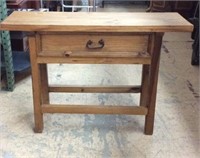 Vintage Solid Wood Console Table w Drawer