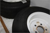 Pair Trailer Tires & Rims