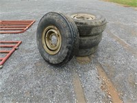 STACK OF 4 TIRES NEWPORT 9.00-6 8PLY TRUCK TIRES