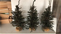 3 Country Christmas Trees, 28”