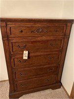 5 drawer chest of drawers 56 1/2" H 42"W