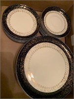 8 Place setting, China w/platter & creamer, vintag