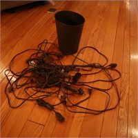 Extension Cords & Small Trash Can