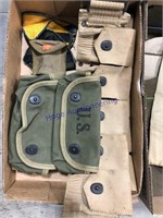 Ammo belt, canteen pouch, patches
