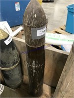 Artillery shell, approx 31" tall