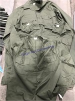 4 Army shirts--Sizes 8S, 8S, 14R, 15-1/2x33