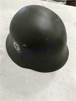 Metal helmet w/ stickers