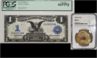 High Grade PCGS & NGC Rainbow Toned Coin/Currency Auction