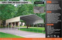 12Ft x 20Ft All Steel Carport