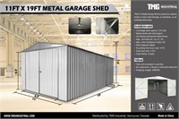11Ft x 19Ft Single Garage Metal Shed