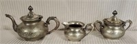 Vintage Vanberch Silverplated Tea, Sugar & Creamer