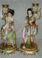 Beautiful Victorian Style Figural Candelholders