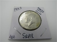 1968- O Kennedy Half Dollar, AV+ Silver