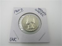 1964-D Washington Quarter, UNC