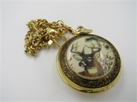 Elk Themed Pocket Watch, Franklin Mint Production