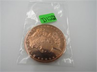 U.S.A. .999 Fine One Troy oz Copper Coin