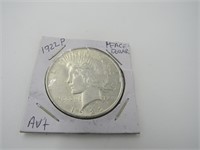 1922-9 Peace Dollar, AV+