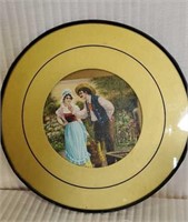 Vintage Round Framed Victorian Style Print