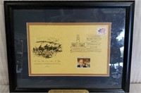 Framed Dwight D Eisenhower Gettysburg Stamp