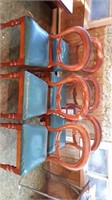 6 antique chairs.solid but will need some work